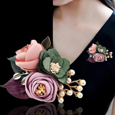 2021 Koreanische Stoffblumenbrosche – elegantes und vielseitiges Damen-Accessoire für Kleidung