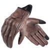 Goatskin Motorcycle Gloves Summer Men's Brown Vintage Leather Motorcycle Motocross Gloves Women's Motorcycle Hand Gloves