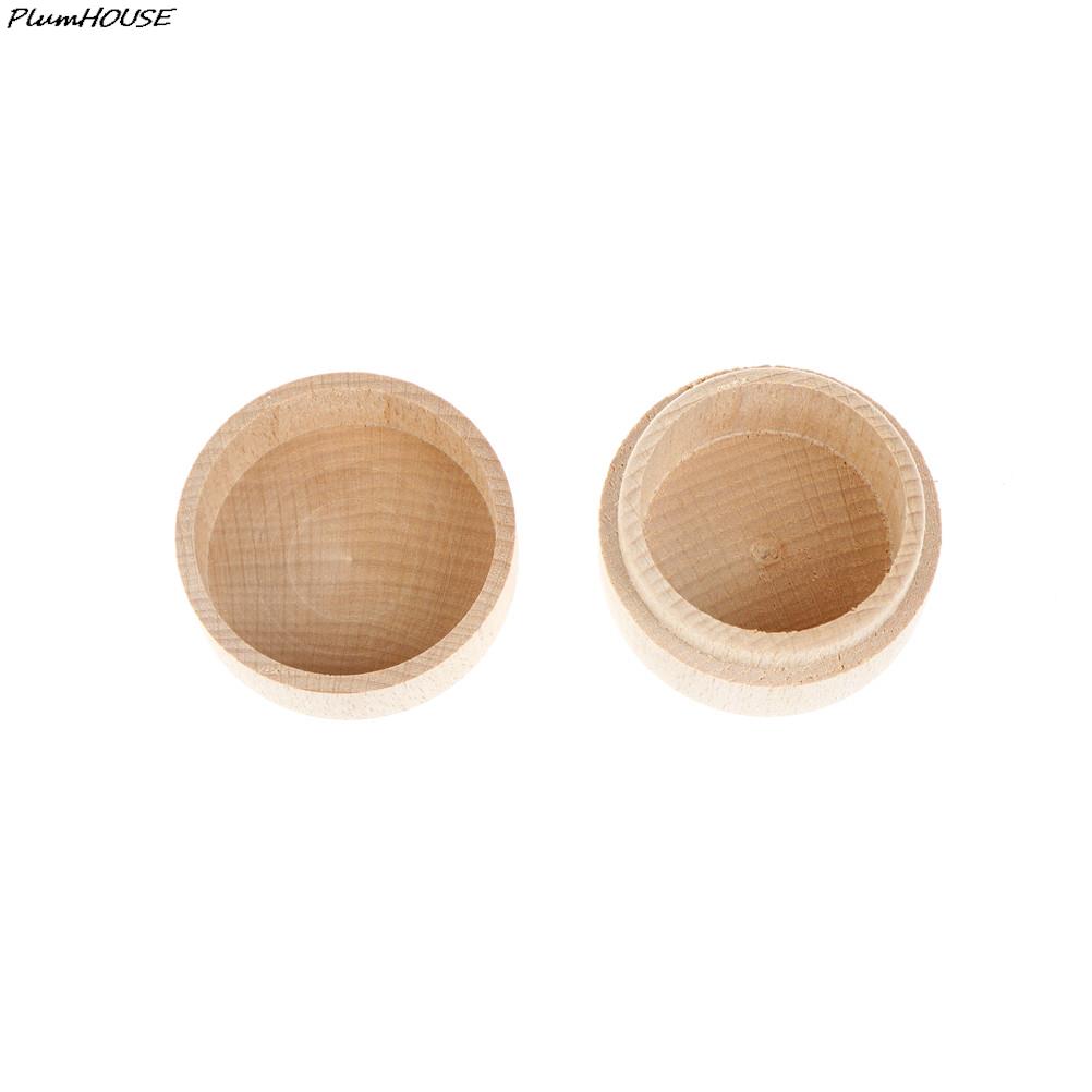 Hot Storage Box Small Round Wooden Handmade Jewelry Organizer Soap Crafts Case Vintage Decorative Natural Craft Jewelry Box