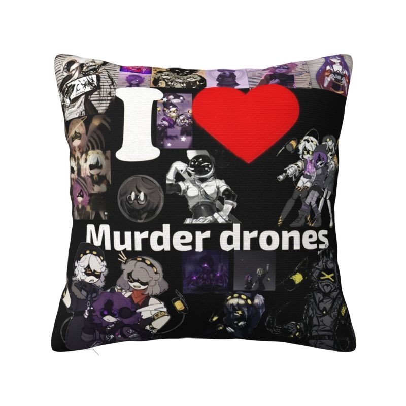 Custom Murder Drones Anime Luxury Pillow Cover Bedroom Decoration Games Movies Cushions for Sofa