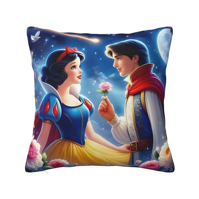 Disney Schneewittchen und die sieben Zwerge Kissenbezug Cartoon Fantasy Film Anime Weiches Luxus-Kissen für Sofa Heimdeko
