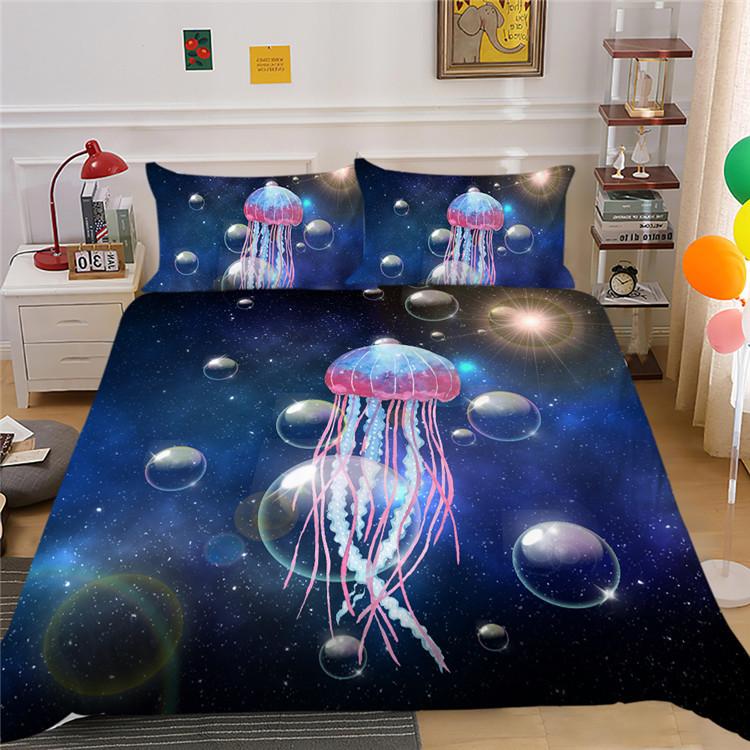Fashion Animal Series Digital Printing Polyester Quilt Cover Pillowcase Three-Piece Set