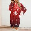 Women's Round Neck Casual Long Sleeve Plush Dresses