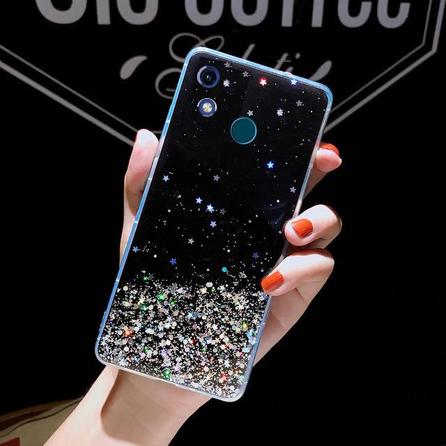 

For Huawei Honor 8A Prime Case Glitter Bling Silicone TPU Back Cover On for Huawei Honor 8A JAT-LX1 8 A Coque Clear Protective Soft Phone Cases Shells Huawei Honor 8A чёрный