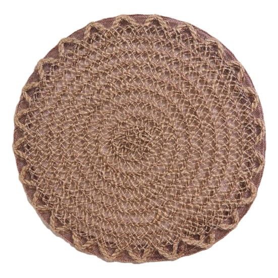 Round Boho Placemat Handwoven Heat Insulation Placemat Rustic Table Protector Mat for Home Farmhouse Weddings Baby Showers