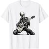Berentoya Halloween Skeleton Playing Guitar Rock and Roll Funny Skull T-Shirt