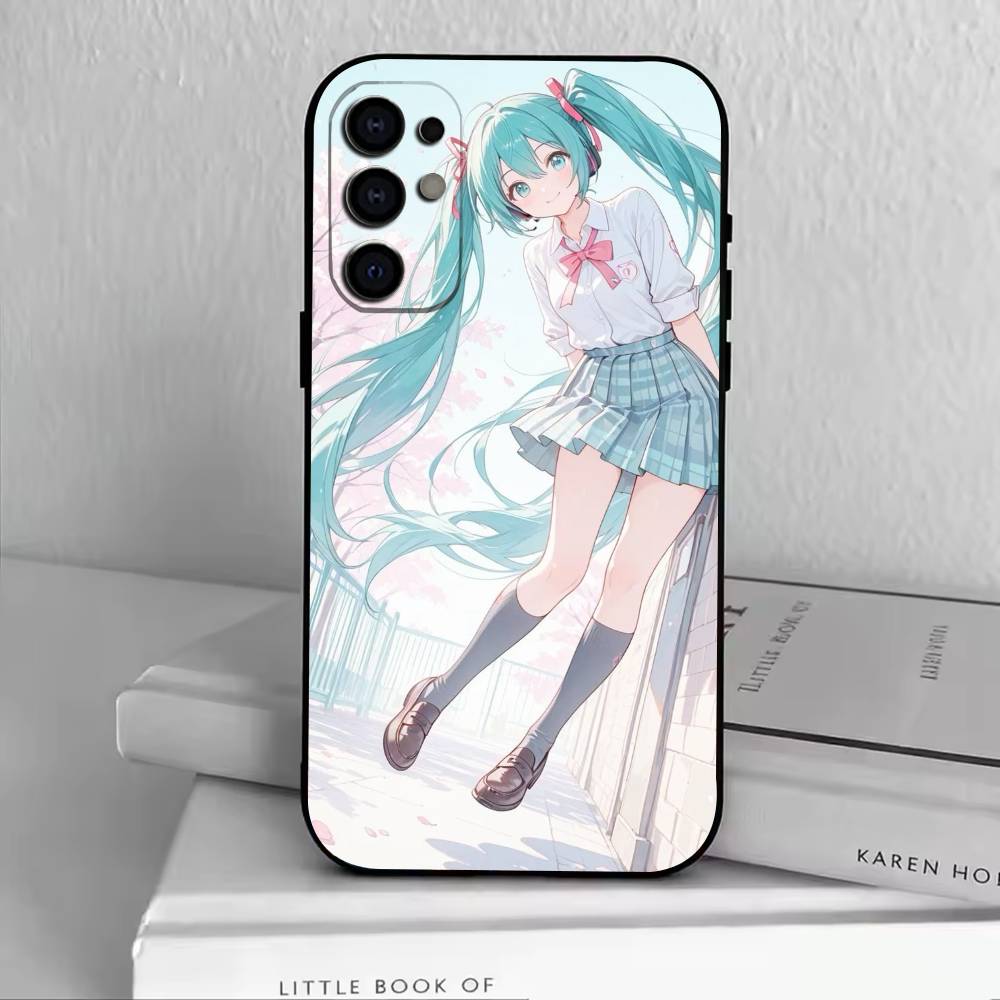AM-Anime MIKU  Phone Case Black Silicone Soft For Samsung S25,S24,S21,S22,S23,S30,Ultra,S20,Plus,Fe,Lite
