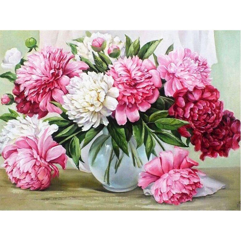 GATYZTORY 40x50cm Frame Painting By Numbers For Adults Color Flower Oil Picture HandPainted Diy On Canvas Home Wall Art