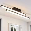 LED Ceiling Light - NETTLIFE - 44 Cm Ceiling Light - 12W - 3000K (White Hot) - Black Metal
