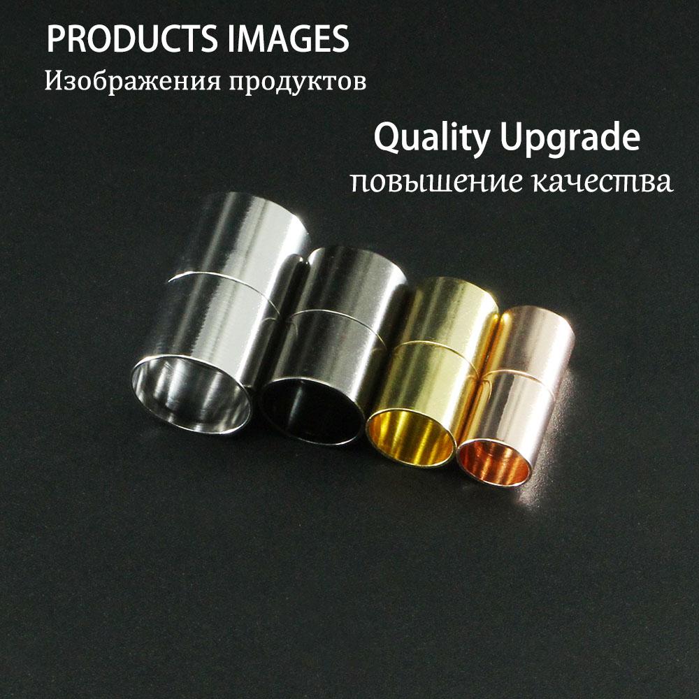 6-10pcs Gold Magnetic Clasps 3 4 5 6 7 8 10 12 14 15 mm Leather Cord Bracelet Connectors For DIY Jewelry Making Accessories