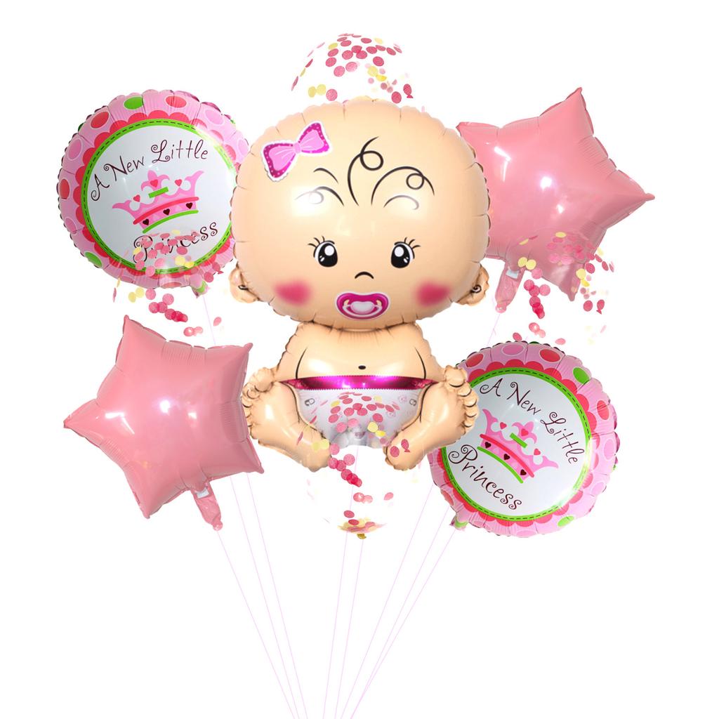 Baby Boy And Girl Babyshower Blue Pink Baby Birthday Christening Holiday Balloon Decoration Set