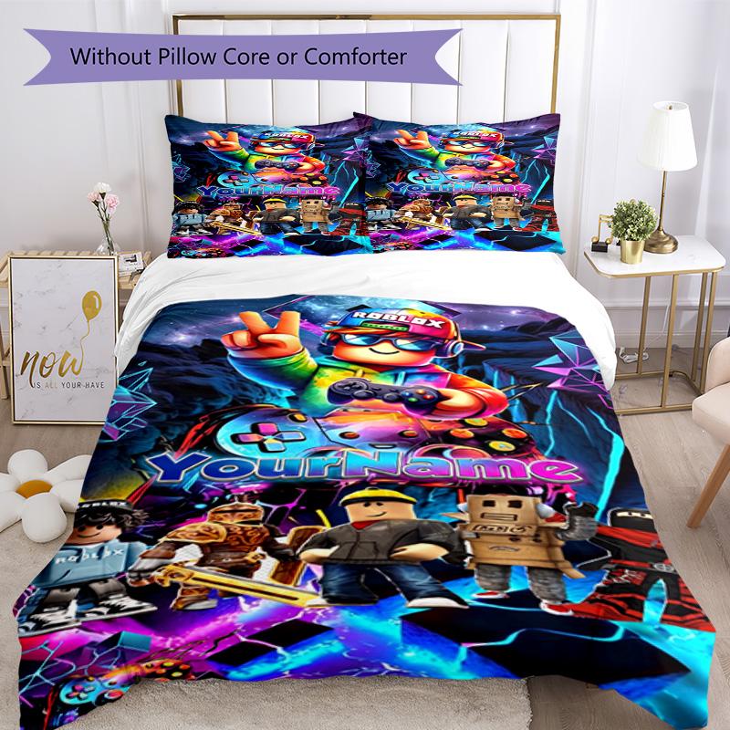 Roblox 419 Customize your name Bedding Set Breathable Duvet Cover with Pillowcases Home Decoration Birthday Gift