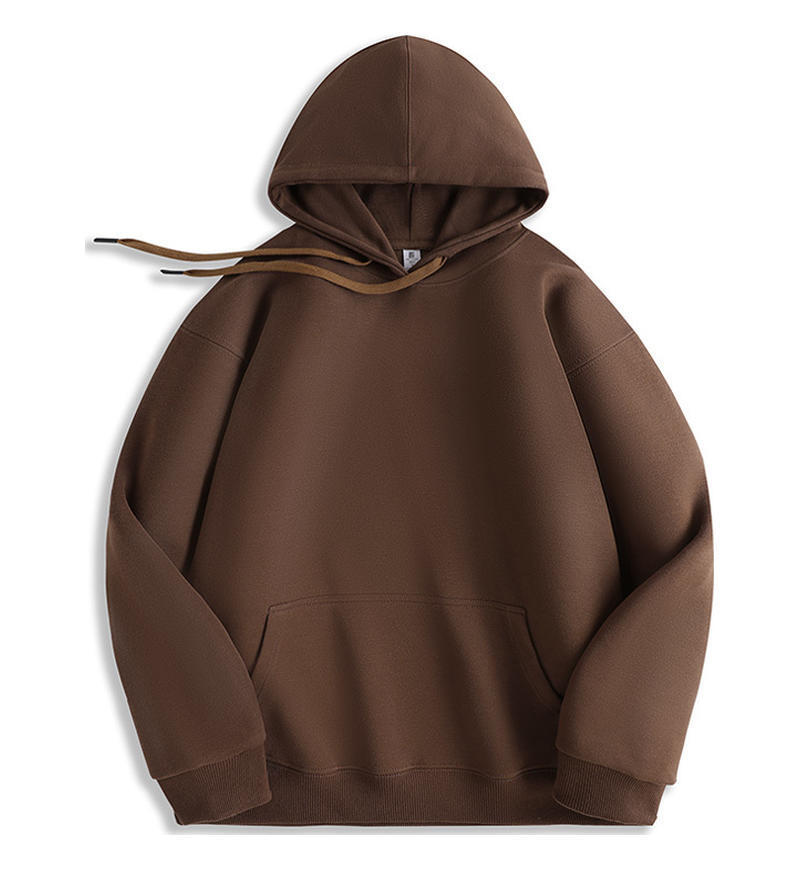2025 autumn and winter new hooded sweater women's solid color college style loose casual velvet popular trendy brand Japanese and Korean style
