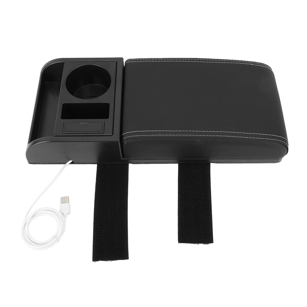Auto Center Console Armrest Pillow with USB Interface Multifunctional   Width Armrest Storage Box   for Vehicles