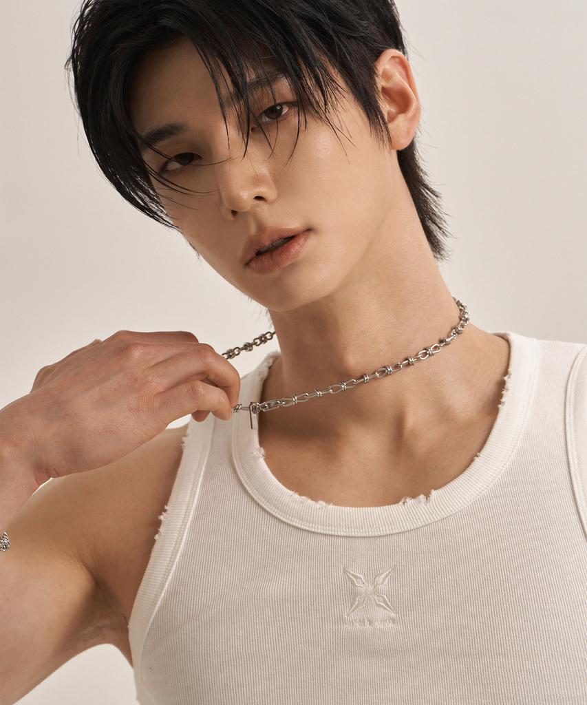 Lanarchive [1185] Barb Wire Chain Necklace