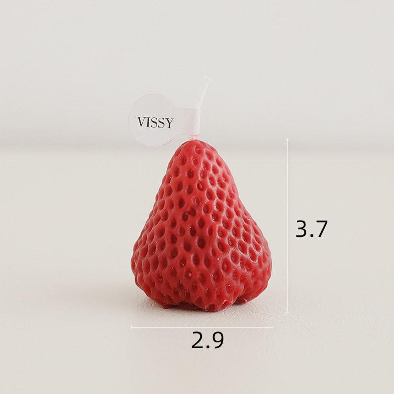 

Gift Box Set Soy Wax Aromatherapy Strawberry Candle Birthday Souvenir Strawberry Aromatherapy Candle 2.8*2.5cm