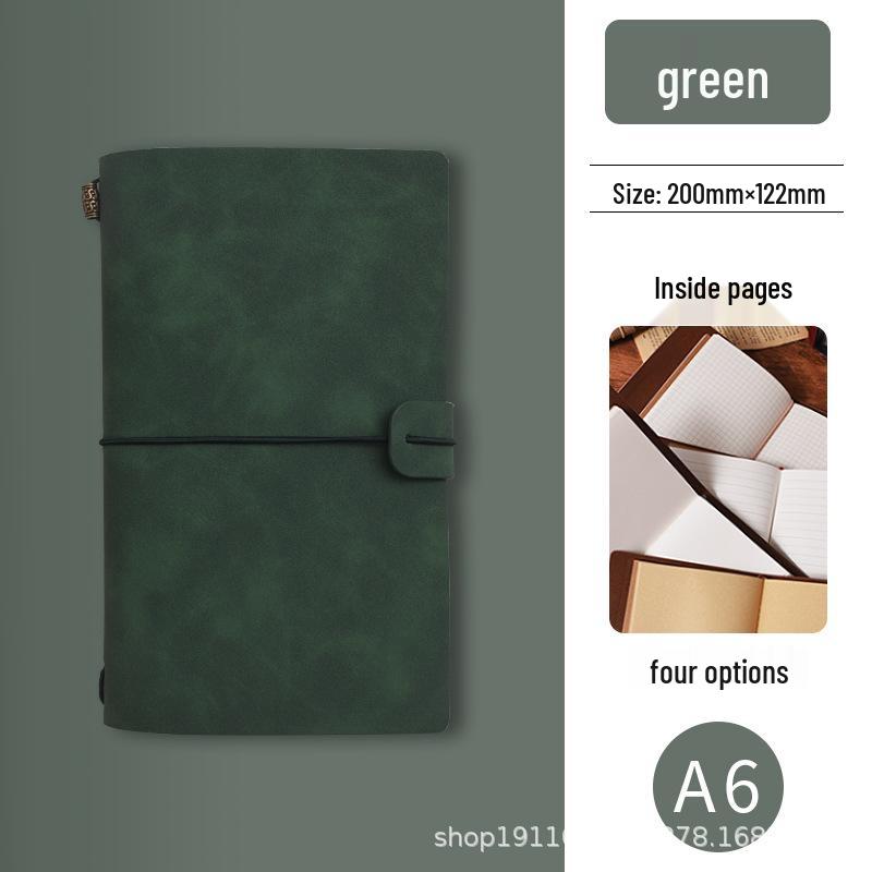 Diário de Viagem Vintage de Folhas Soltas - Capa Mole, Caderno Diário com Encadernação por Carimbo