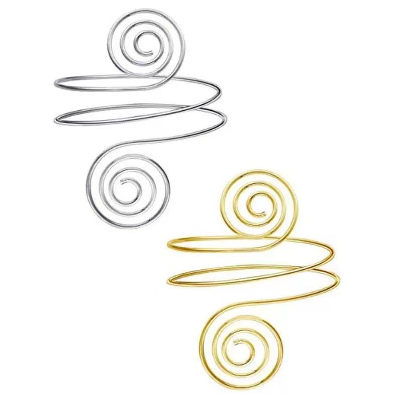 European & American Punk Metal Spiral Note Striped Bangle Bracelet - High-End Fashion Armband