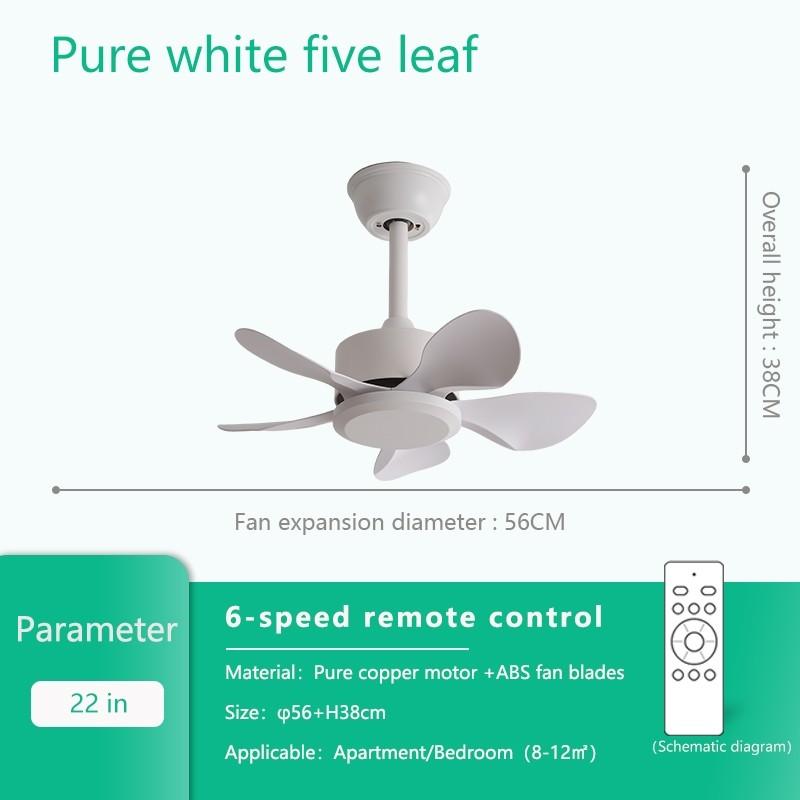 22" 3/5 Blades & LED Lighting Fan Silent DC Motor & Energy Saving Fan Household Electric Ceiling Fan with Hook