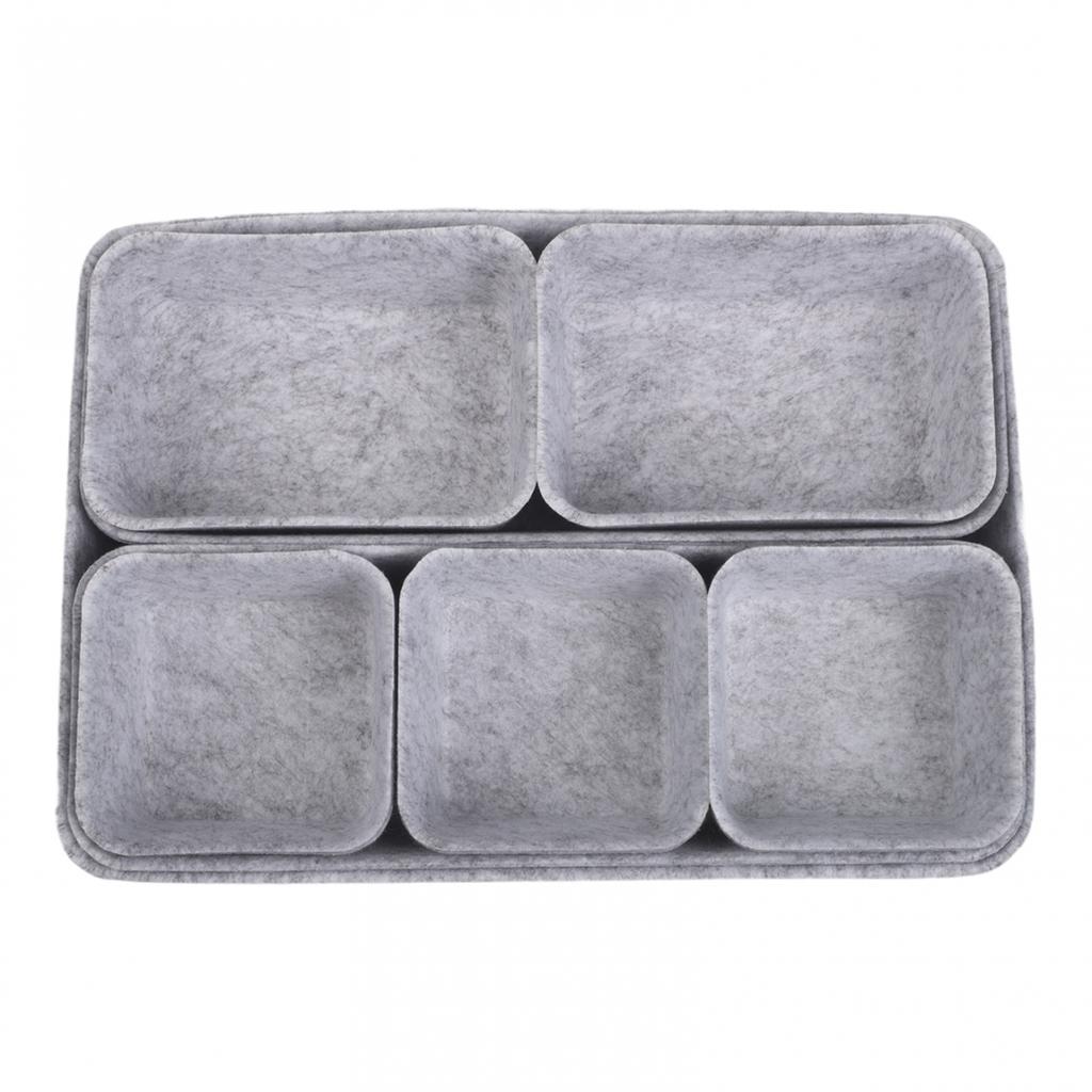 Cosmetics Organizer Felt Storage Box Efficient Organization