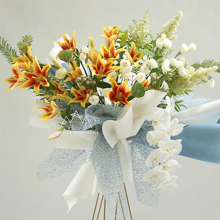Carta da regalo floreale in garza jacquard stile coreano per bouquet di rose fai-da-te