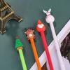 8/20 PCS Christmas Gel Ink Pen Novelty Christmas Cartoon Characters Reindeer Santa Claus Stick 0.5mm Black Ink Fun Party Birthday Gifts Back To School