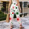 Women's Casual Christmas Print Sweatpants with Elastic Waist and Tapered Cuff Joggers
