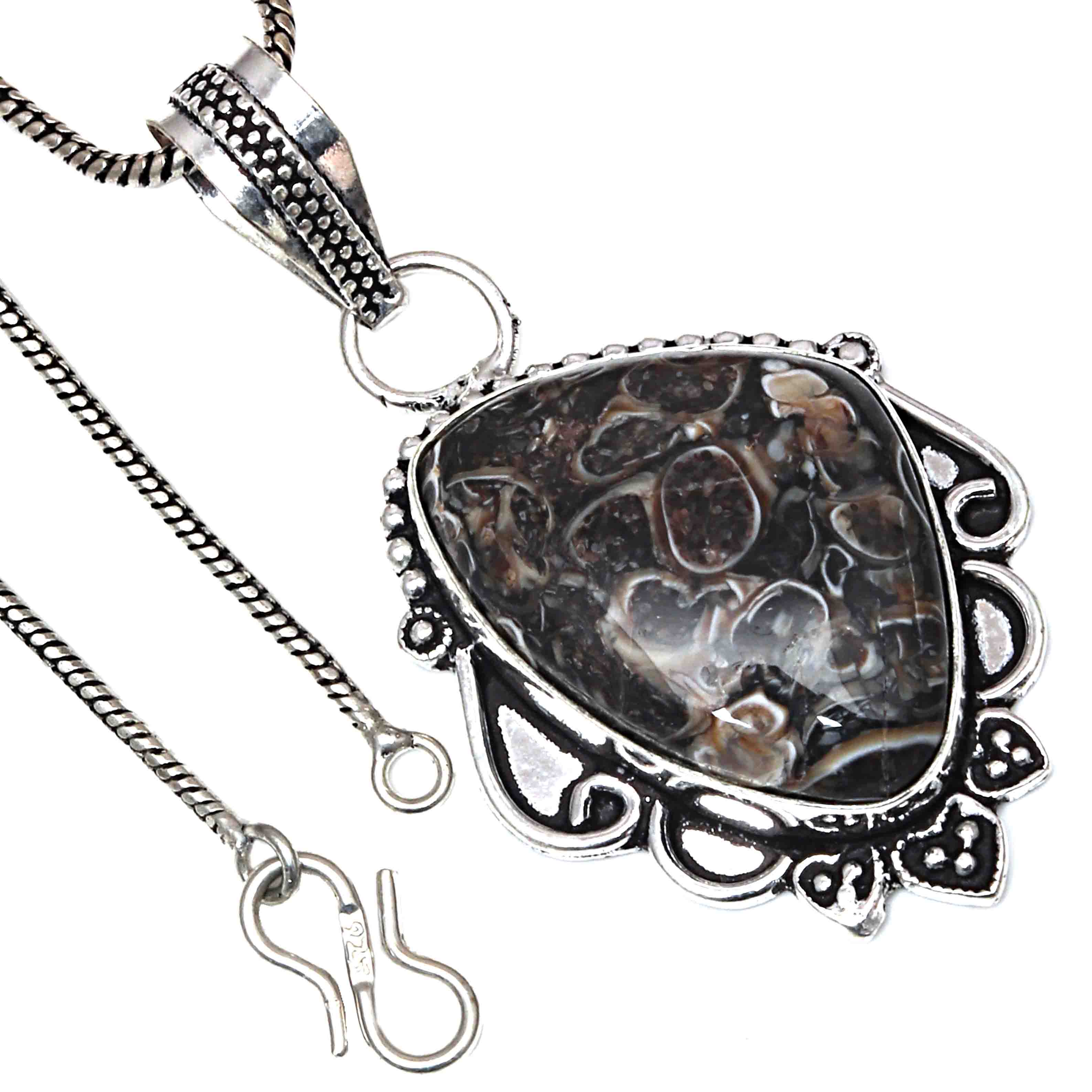 

Подвеска Turtella Jasper Gemstone Handicraft Valentine Day Silver Jewelry 2