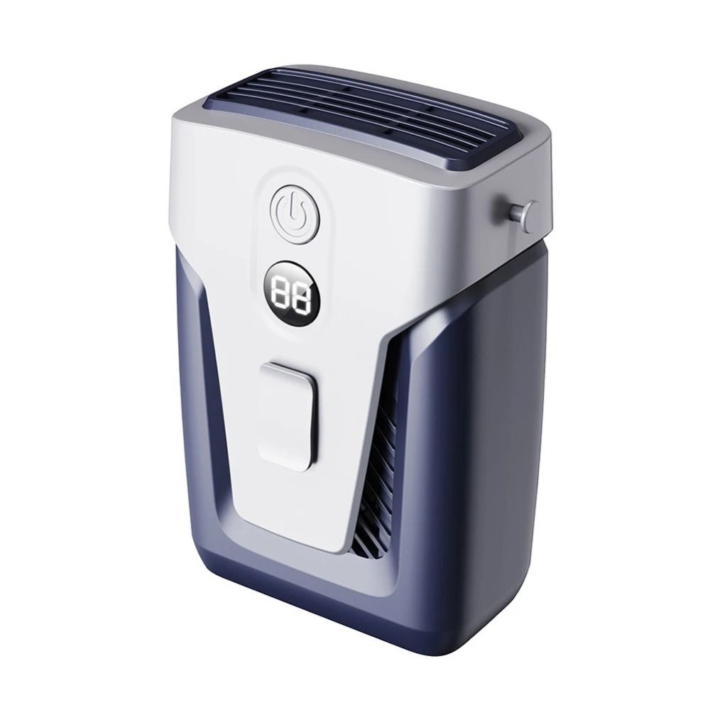 

Бесшумный поясной вентилятор с клипсой 12000 мАч Беспроводной безлопастной вентилятор Мини-поясной вентилятор Для улицы темно-синий