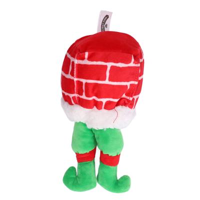 Peluche per Cani Giocattolo da Masticare Morbido Resistente ai Morsi Giocattolo Natalizio Sonoro per la Pulizia dei Denti(rosso verde )