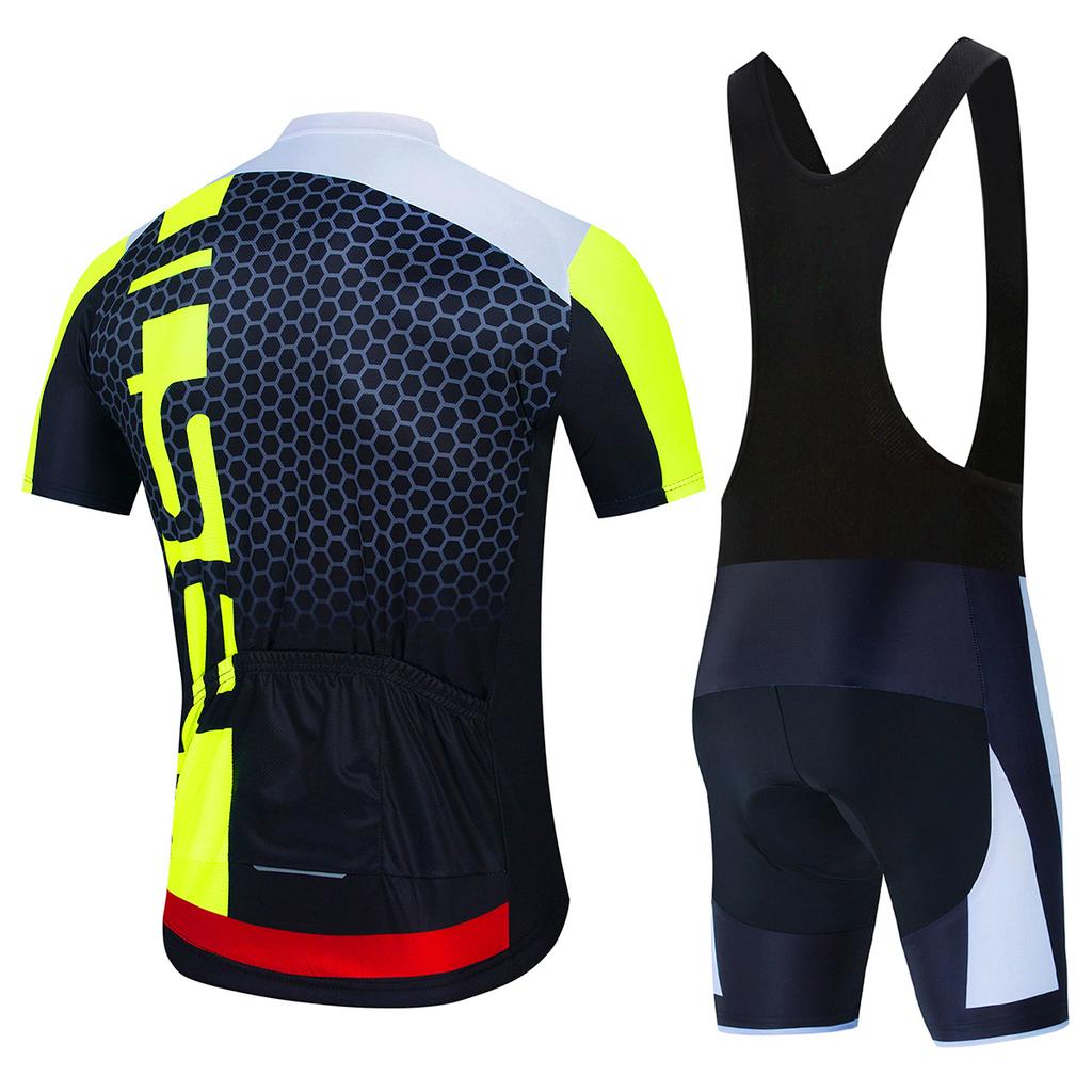 Cycling Jersey Set Summer Ropa Ciclismo Men's Bicycle Cycling Clothing Yellow and Black Mountain Bike Jersey Sportswear Suit