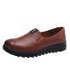 Spring Leather Comfort Shoes for Middle-Aged & Elderly Women - Soft Sole, Low-Top, Casual Outdoor Slip-Ons