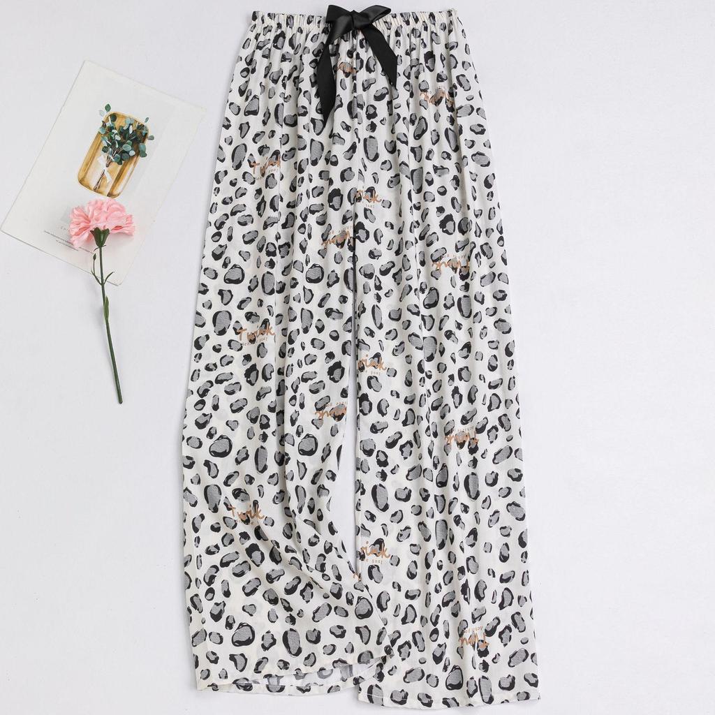 Women's Floral Cotton Silk Pajama Pants, Mosquito Repellent, Outdoor & Home Wear, Plus Size, Lightweight Summer Style.