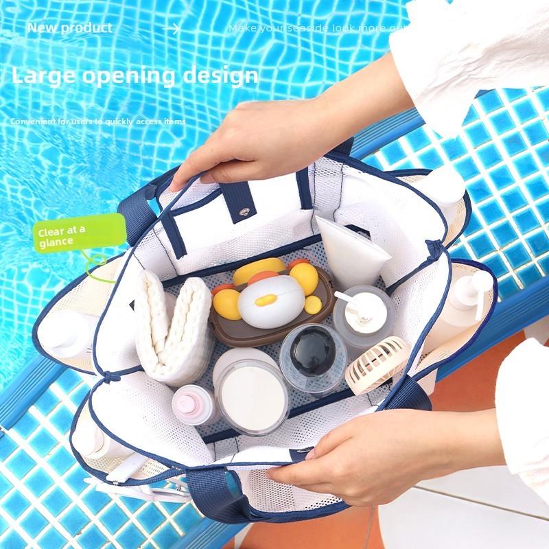 Travel Mesh Beach Bag With Large Capacity For Laundry And Toiletries