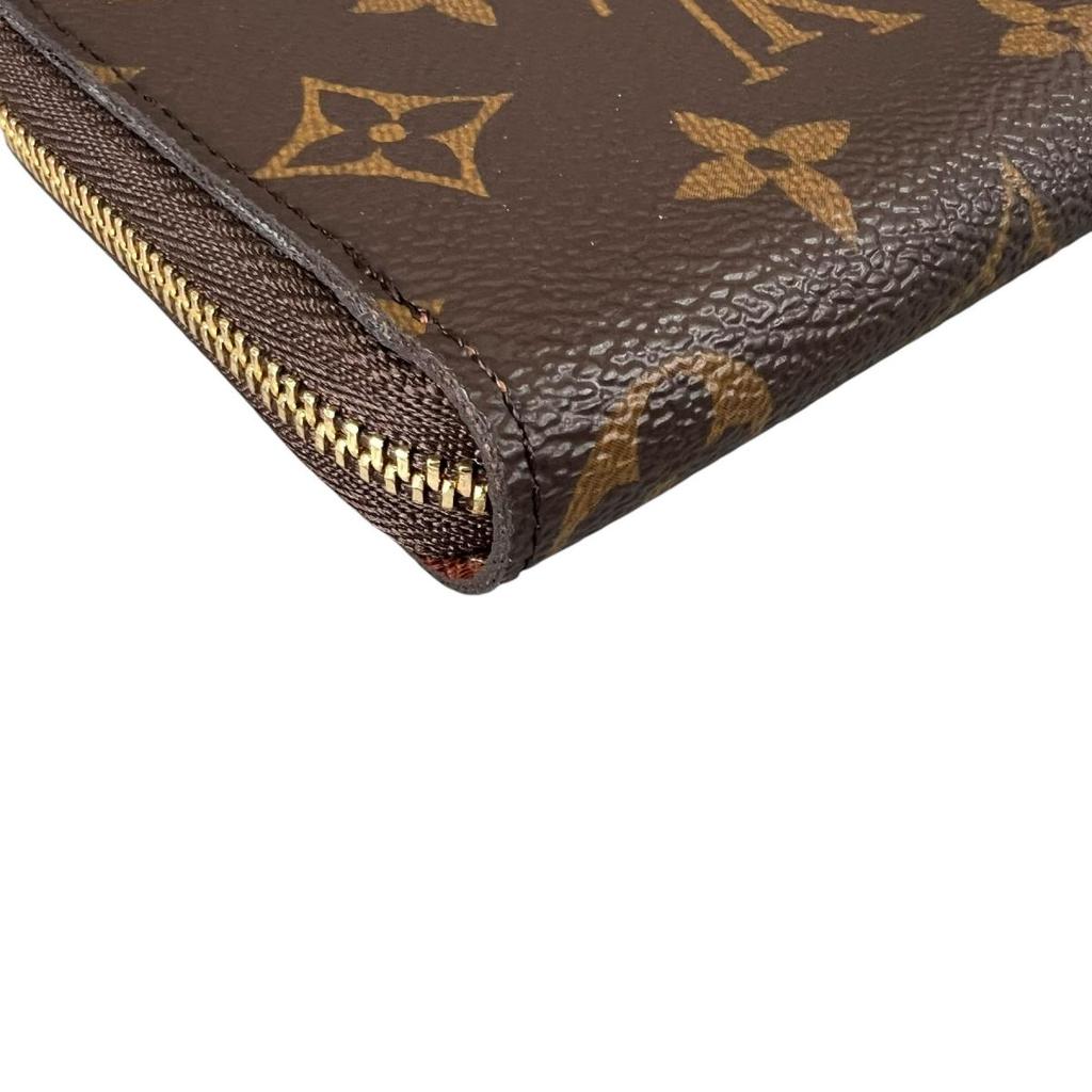 LOUIS VUITTON Monogram zip around coin purse Monogram canvas Brown unisex M60067 Used