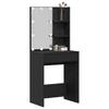 Makeup Table with Shelf Black Oak Effect 60 x 40 x 140 cm