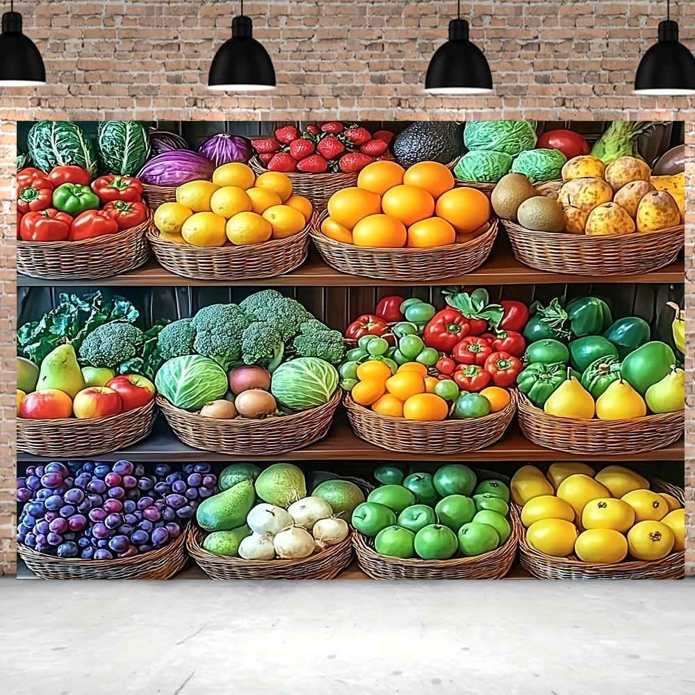 1Pcs Vibrant Fruit Harvest Festival Scene Decoration Background Celebration Backdrop Decorations For Photo Studio Booth Party
