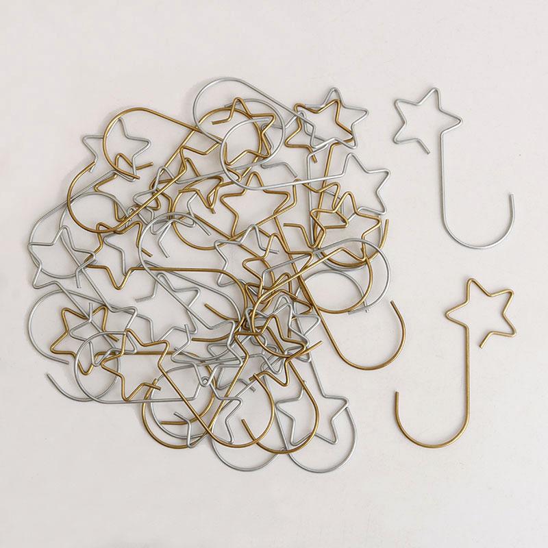 Star Shape Anti Rust Metal Wire Christmas Tree Hooks