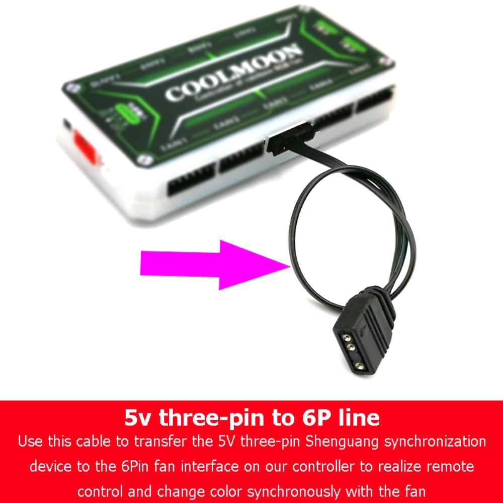 Fan Converter Cable 3pin To 4pin 6pin Adapter Fan Controller Adapter Cable Fan 3pin Fan Cable