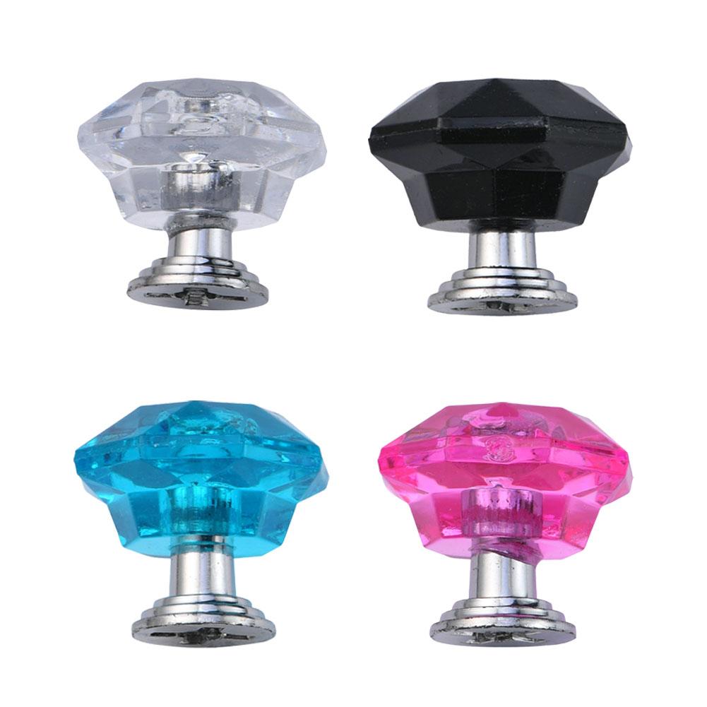 4PCS/LOT Acrylic Crystal Drawer Pulls - Diamond Handle for Cabinet Doors & Drawers | Plastic Decorative Knobs