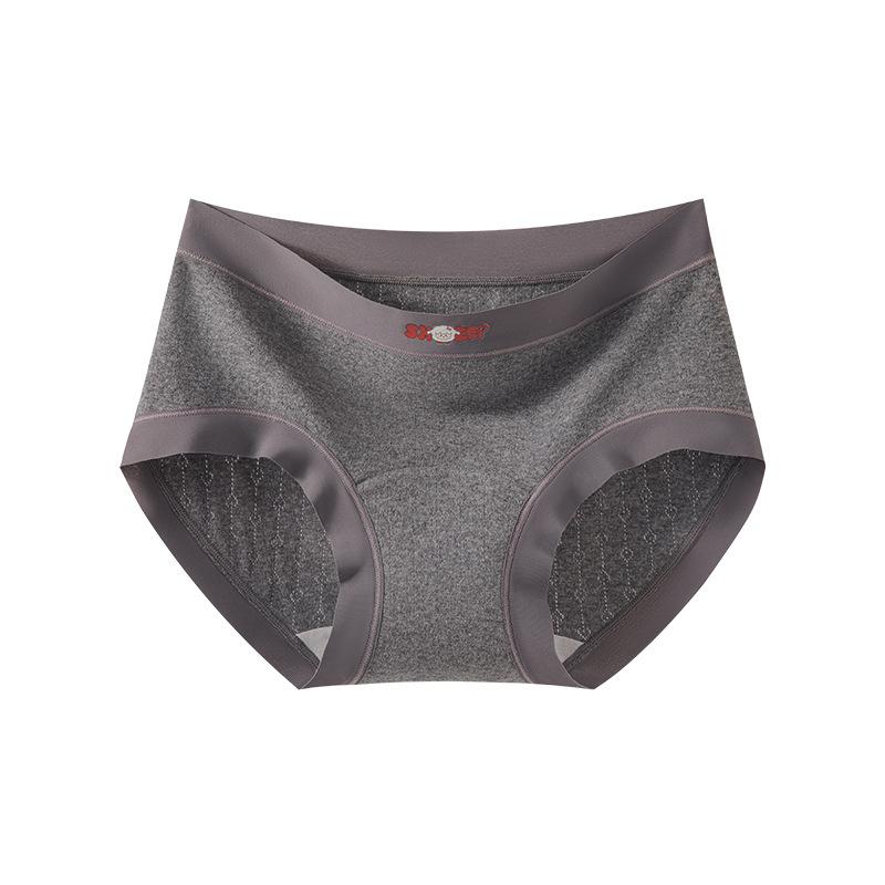 

Ladies Spring and Autumn New Color Cotton Non Mark Pure Cotton Antibacterial Crotch Waist Triangle Briefs XL темно-сірий колір
