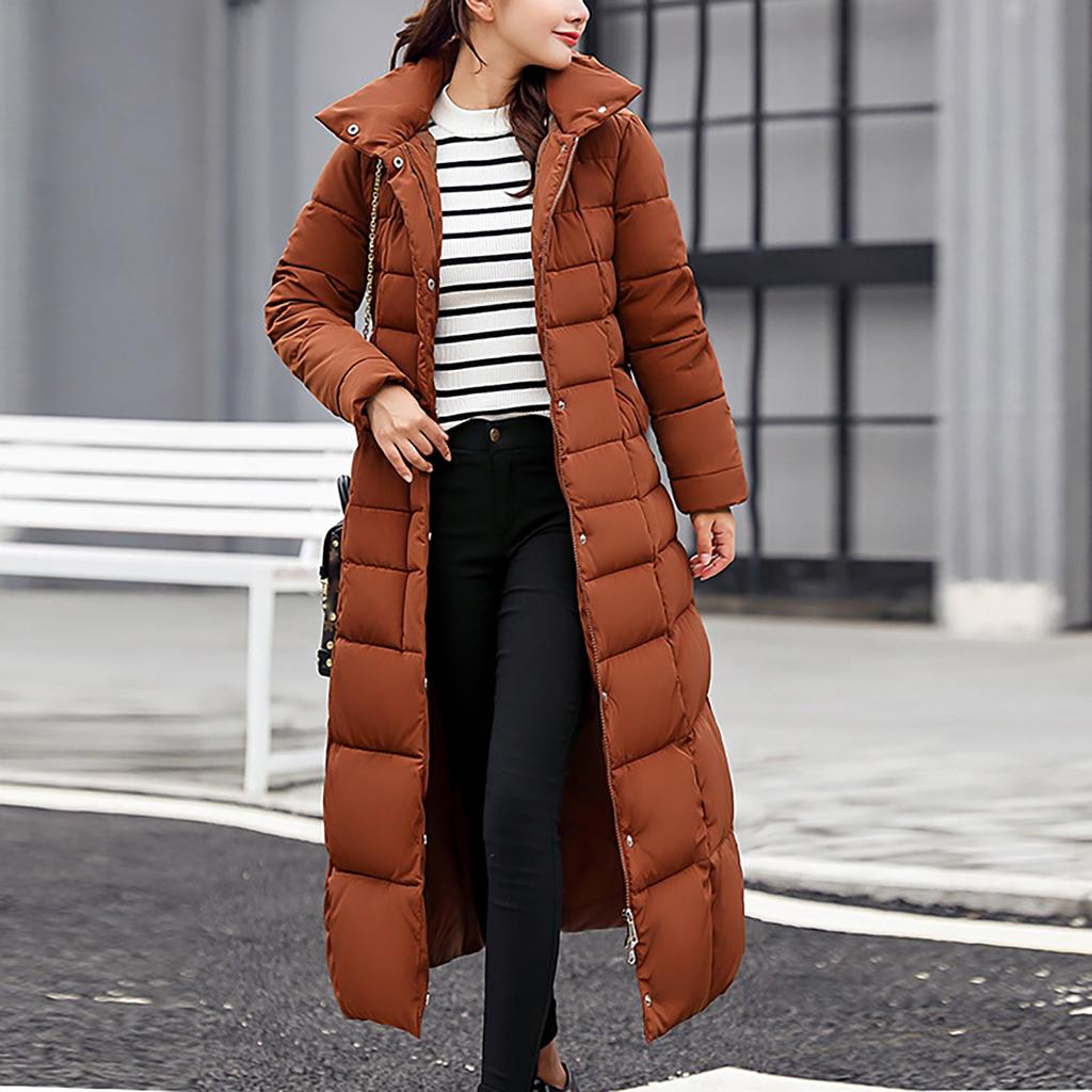 Dámské dámské zateplené velké velikosti jednobarevné s kapucí, jednoprsé, střední délka bavlněná bunda vesta, tenký kardigan kabát