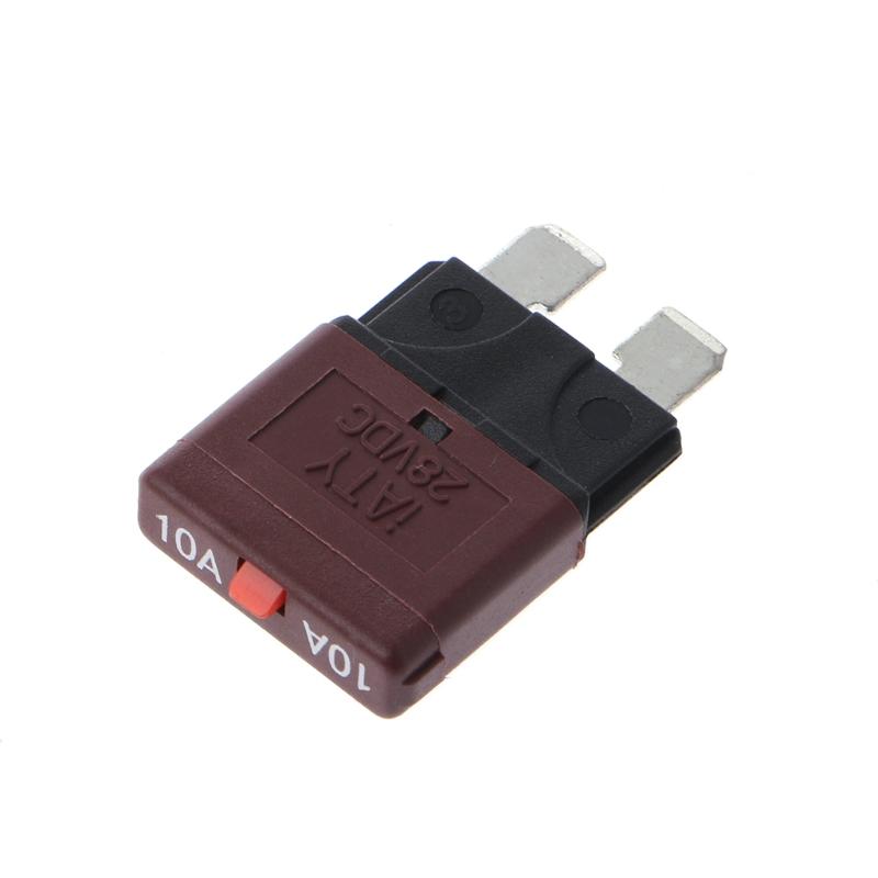 5-30A Circuit Breaker Blade Fuse 28V Resettable Reset Fuse Adapter for Car Truck Boat Marine Car Insert Protector Circuit Breaker 6
