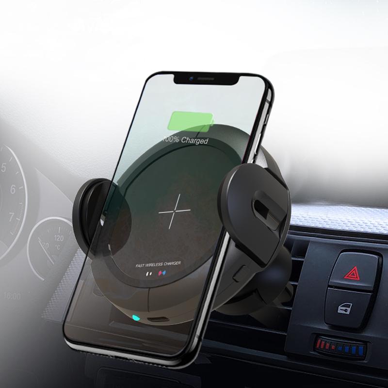 15W Car Wireless Charger Magnetic Automatic Car Mount Phone Holder for Iphone Sam Sung Wireless Charger Type C Type-C чёрный