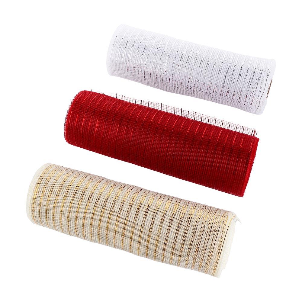 Colorful Christmas Tree Gauze Mesh Tulle Roll 10Yards*26CM Xmas Tree Ribbon   Gift Wrapping