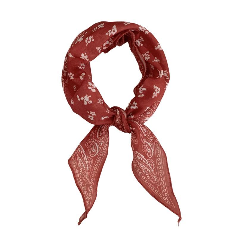 Cashew Flower Silk Scarf, Scarf, New Retro Headscarf, Headband, Jeans, Waist Accessories, Triangular Scarf, Waist Fart Curtain.