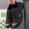 Canvas Sneakers Men Breathable Sport Shoes Outdoor Wear-resistant Men's Hiking Shoes Fashion Lace-Up Training Working Shoes Male