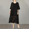 Short sleeve Plus size vintage new in dresses for women casual loose long summer dress