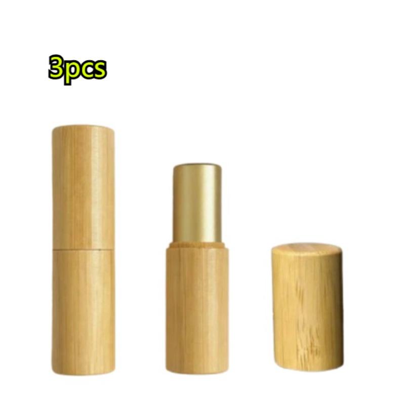5gBamboo Lipstick Tube Lip Gross Containe DIY Refillable Bottle Eco-friendly Biodegradable Lipstick Bottler Empty Tube Container
