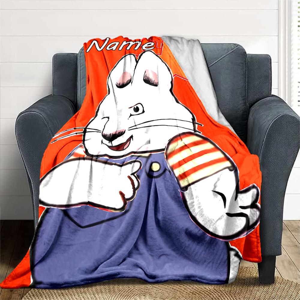 Customiz Name Personality Max and Ruby Blanket Soft &Warm Sofa Office Bed Travel Lunch Break Blanket, Gift Suitable All Seasons